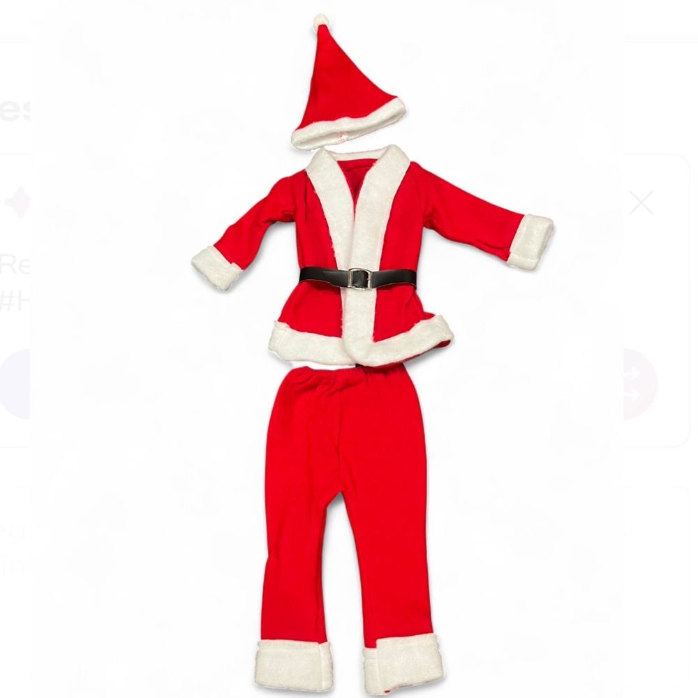 Kids' Classic Red Santa Costume with Hat